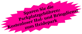 Sparen Sie die Parkplatzgeb&uuml;hren: Kostenloser Hol- und Bringdienst zum Heidepark!